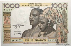 1000 Francs WEST AFRICAN STATES  1977 P.803Tn UNC-