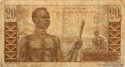 20 Francs Émile Gentil CCFOM AFRIQUE ÉQUATORIALE FRANÇAISE  1947 A.131a SGE