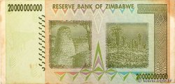 20 Billions Dollars SIMBABWE  2008 P.86 fVZ