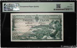 20 Francs BELGIAN CONGO  1957 P.31 VF+