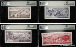 20, 50, 100 et 1000 Francs Spécimen RUANDA  1966 P.06s1, P.07s1, P.08s1 et P.10s2  fST+