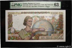 10000 Francs GÉNIE FRANÇAIS FRANCE  1954 F.50.72 UNC-