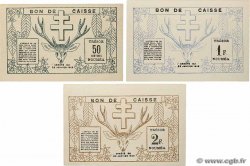50 Centimes et 1, 2 Francs Lot NOUVELLE CALÉDONIE  1943 P.54, P.55 et P.56b UNC