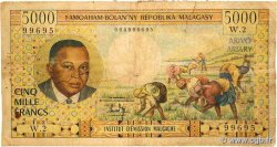 5000 Francs - 1000 Ariary MADAGASCAR  1966 P.060a