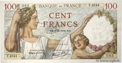 100 Francs SULLY FRANCE  1939 F.26.14 UNC