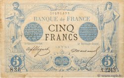 5 Francs NOIR FRANCIA  1873 F.01.16