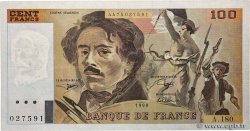 100 Francs DELACROIX imprimé en continu FRANCE  1990 F.69bis.02d VF