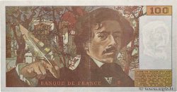 100 Francs DELACROIX imprimé en continu FRANCE  1990 F.69bis.02d VF