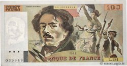 100 Francs DELACROIX imprimé en continu FRANCE  1991 F.69bis.03b1 AU-