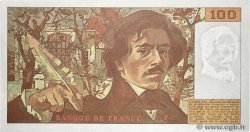 100 Francs DELACROIX imprimé en continu FRANCE  1991 F.69bis.04b UNC-