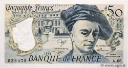 50 Francs QUENTIN DE LA TOUR FRANKREICH  1991 F.67.17