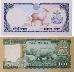 50 et 100 Rupees Lot NÉPAL  1974 P.25 et P.26 pr.NEUF