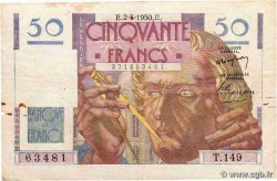 50 Francs LE VERRIER FRANCE  1950 F.20.14