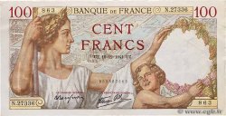 100 Francs SULLY FRANCE  1941 F.26.63