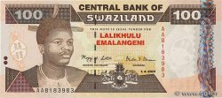 100 Emalangeni SWAZILAND  2001 P.32a NEUF