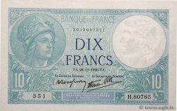 10 Francs MINERVE modifié FRANKREICH  1940 F.07.22 fST+