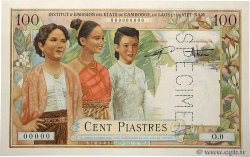 100 Piastres - 100 Dong Spécimen FRENCH INDOCHINA  1954 P.108s UNC-