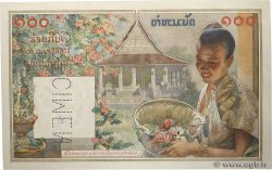 100 Piastres - 100 Kip Spécimen FRENCH INDOCHINA  1954 P.103s AU+