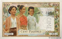 100 Piastres - 100 Riels Spécimen FRENCH INDOCHINA  1954 P.097s UNC-