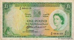 1 Pound RHODÉSIE ET NYASSALAND 1956 P.21a
