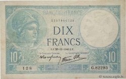 10 Francs MINERVE modifié FRANCE  1940 F.07.25