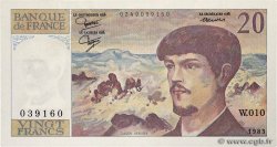 20 Francs DEBUSSY FRANCE  1983 F.66.04W10