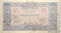 1000 Francs BLEU ET ROSE FRANCE  1917 F.36.31
