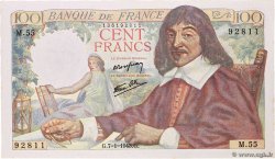 100 Francs DESCARTES FRANCE  1943 F.27.03
