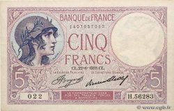 5 Francs FEMME CASQUÉE FRANKREICH  1933 F.03.17