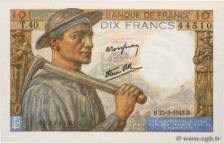 10 Francs MINEUR FRANKREICH  1943 F.08.08