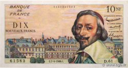 10 Nouveaux Francs RICHELIEU FRANKREICH  1960 F.57.06 fVZ