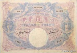 50 Francs BLEU ET ROSE FRANCE  1913 F.14.26