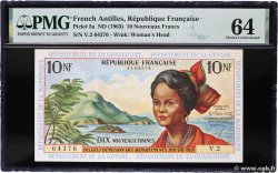 10 Nouveaux Francs FRENCH ANTILLES  1962 P.05a