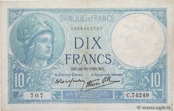 10 Francs MINERVE modifié FRANCE  1939 F.07.11