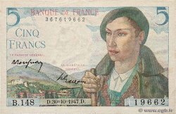 5 Francs BERGER FRANCE  1947 F.05.07