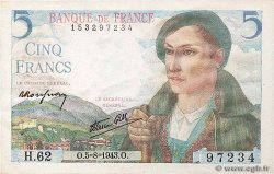5 Francs BERGER FRANCE  1943 F.05.03