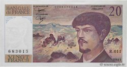 20 Francs DEBUSSY FRANCE  1983 F.66.04