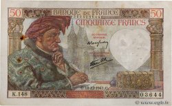 50 Francs JACQUES CŒUR FRANCIA  1941 F.19.17