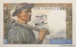 10 Francs MINEUR FRANCIA  1942 F.08.04