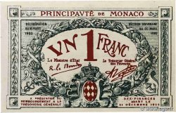 1 Franc MONACO  1920 P.05 SUP+