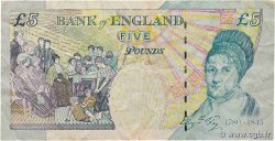 5 Pounds ANGLETERRE  2002 P.391b TB