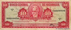10 Cordobas NICARAGUA  1968 P.117 TB