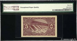 5 Piastres Petit numéro ÉGYPTE  1940 P.163 NEUF