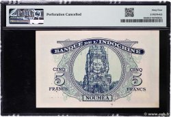 5 Francs Annulé NOUVELLE CALÉDONIE  1944 P.48 UNC-