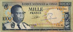 1000 Francs RÉPUBLIQUE DÉMOCRATIQUE DU CONGO  1964 P.008a