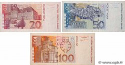 20, 50 et 100 Kuna Lot CROATIE  2001 P.39a, P.40 et P.41 TB+