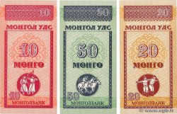10, 20 et 50 Mongo Lot MONGOLIE  1993 P.49 ST