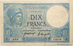 10 Francs MINERVE FRANCE  1921 F.06.05
