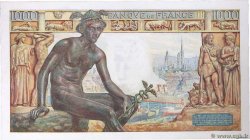 1000 Francs DÉESSE DÉMÉTER FRANCE  1943 F.40.21 UNC-