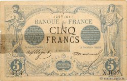 5 Francs NOIR FRANCE  1873 F.01.14